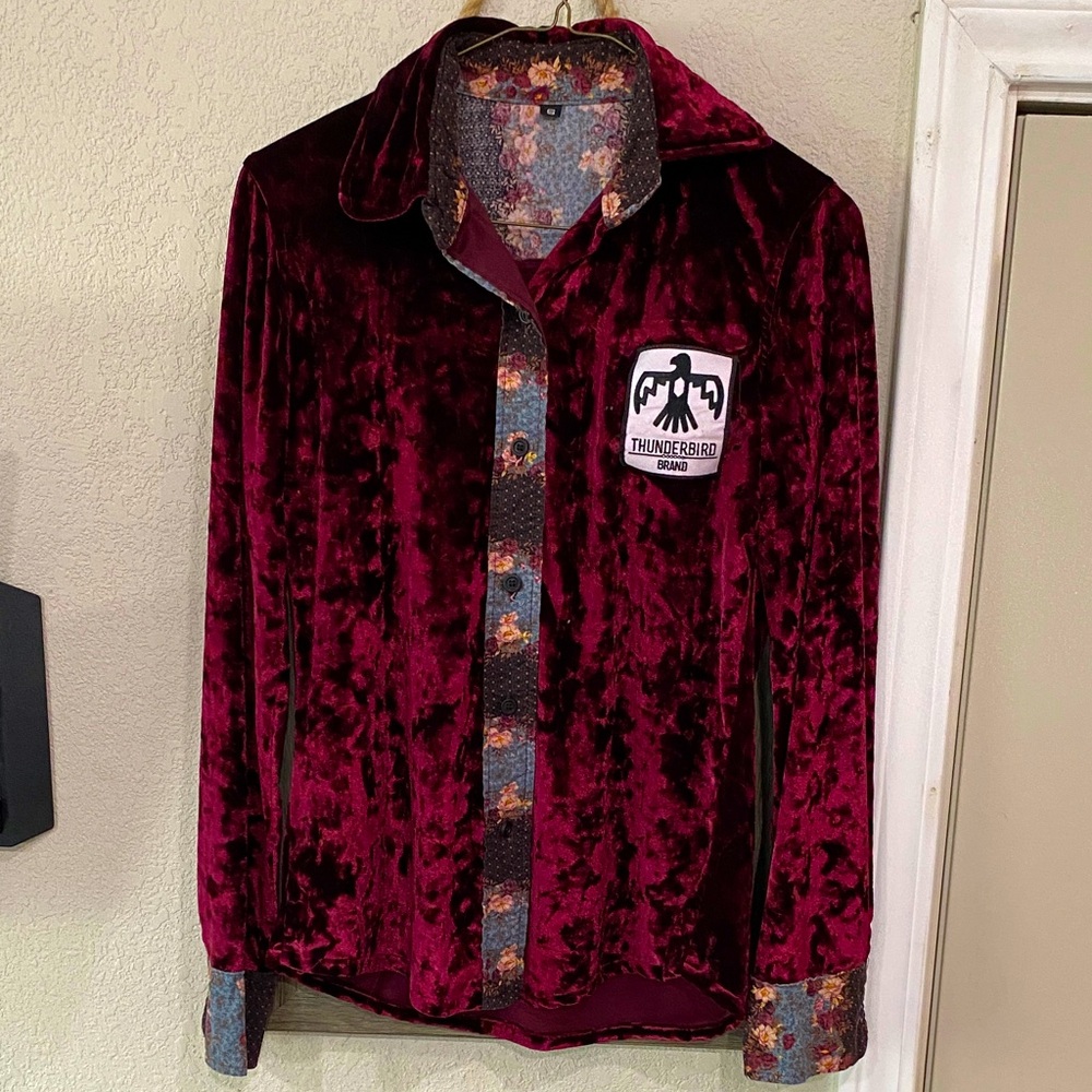 Thunderbird Brand Western velvety rodeo shirt